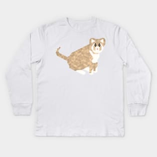 Geometric Cat Kids Long Sleeve T-Shirt